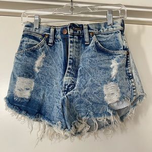 Wrangler Denim High Waist Cutoffs, size 25.